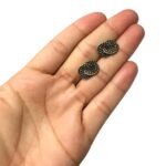 Base Brinco P/Strass 15mm Ouro Velho - 1 Par - Imagem 2