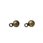 Base Brinco Bola 5mm Ouro Velho - 2 Pares - Imagem 3