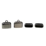 Terminal Colagem Abs Retangular 16x18mm Grafite - 19 Unds