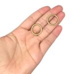 Argola Zamac 21mm Ouro Velho - 5 Unds - Imagem 2