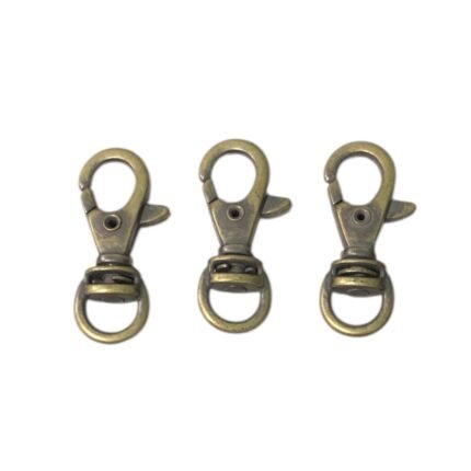 Fecho Mosquetão 37mm Ouro Velho - 1 Und