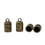 Terminal Colagem Trabalhado 10x20mm Ouro Velho - 2 Unds