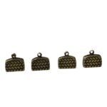 Terminal Colagem Achatado 12x14mm Ouro Velho - 2 Unds - Imagem 4