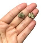 Terminal Colagem Achatado 12x14mm Ouro Velho - 2 Unds - Imagem 3