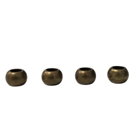 Entremeio Redondo 7mm Ouro Velho - 4 Unds
