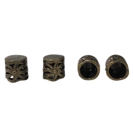 Terminal Colagem Vazado 12mm Ouro Velho - 2 Unds