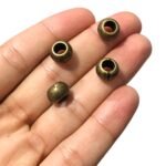 Entremeio Redondo 7mm Ouro Velho - 4 Unds - Imagem 3