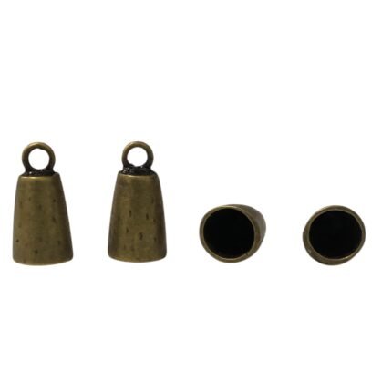 Terminal Colagem Cone 20mm Ouro Velho - 1 Und