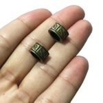 Entremeio Redondo Trabalhado 8x10mm Ouro Velho - 1 Und - Imagem 3