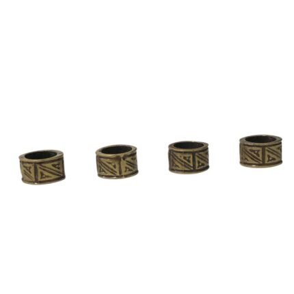 Entremeio Redondo Trabalhado 8x10mm Ouro Velho - 1 Und