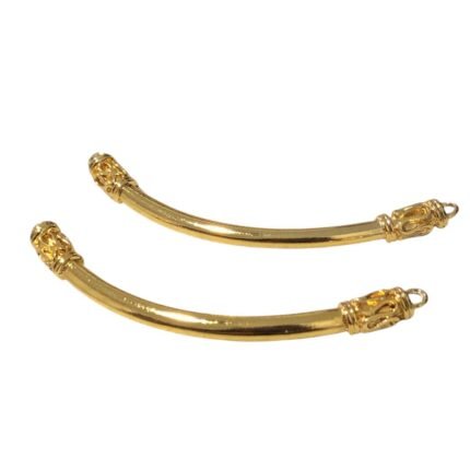 Entremeio Curvado Trabalhado 85mm Dourado Exclusivo - 1 Und