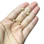 Bola Metal Trabalhado 6mm Dourado Exclusivo - 4 Unds - Imagem 2