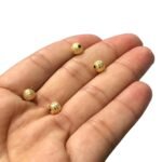 Bola Metal Trabalhado 6mm Dourado Exclusivo - 4 Unds - Imagem 3