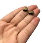 Ponteira Achatada Lisa 9x10mm Ouro Velho - 4 Unds - Imagem 4