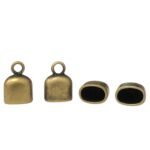 Terminal Colagem 12x17mm Ouro Velho - 2 Unds