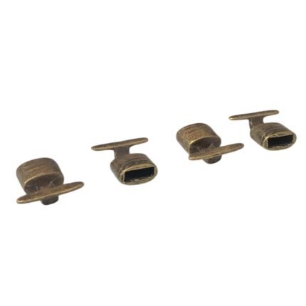 Terminal Colagem T Riscado 18mm Ouro Velho - 2 Unds