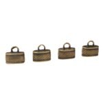 Terminal Colagem Trabalhado 13x15mm Ouro Velho - 1 Und - Imagem 4