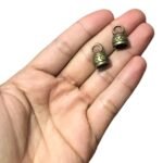 Terminal Colagem Rodondo Trabalhado 17mm Ouro Velho – 1 Und - Imagem 2