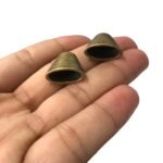 Terminal Colagem C/ Furo 14x18mm Ouro Velho - 1 Und - Imagem 3