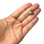 Terminal Colagem Liso 8x12mm Ouro Velho - 1 Und - Imagem 2