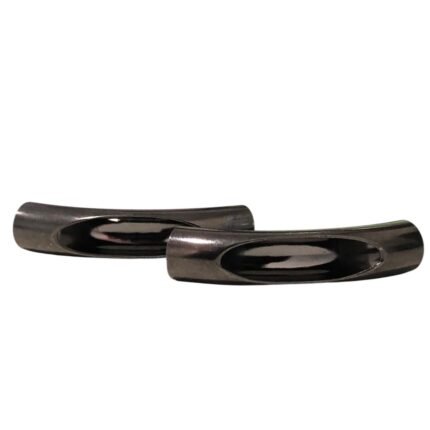 Entremeio Tubo Vazado 8x40mm Grafite - 1 Und