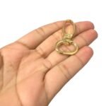 Fecho Mosquetão 4x1,6cm Dourado - 1 Und - Imagem 3