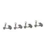 Pingente Lambreta 13mm Níquel - 20 Gramas