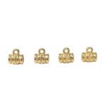 Caneca Abs Trabalhado 9x9mm Dourado Exclusivo - 1 Und