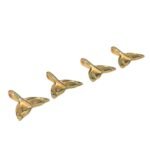 Pingente Calda Baleia 17mm Dourado - 1 Und