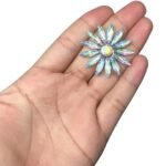 Broche Termocolante Flor 37x37mm Cristal Acrílico - 1 Und - Imagem 2
