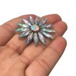 Broche Termocolante Flor 37x37mm Cristal Acrílico - 1 Und - Imagem 4