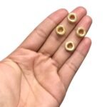 Entremeio Abs Redondo 8mm Dourado Exclusivo - 1 Und - Imagem 2