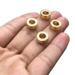 Entremeio Abs Redondo 8mm Dourado Exclusivo - 1 Und - Imagem 3