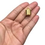 Terminal Colagem Abs Cilindro 12x20mm Dourado – 1 Und - Imagem 2