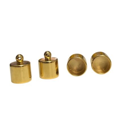 Terminal Colagem Abs Cilindro 12x20mm Dourado – 1 Und