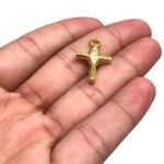 Pingente Cruz Abs 22mm Dourado Exclusivo - 1 Und - Imagem 3