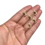Pingente Abs Lua Trabalhado 15mm Dourado Exclusivo - 1 Und - Imagem 3