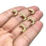Pingente Abs Lua Trabalhado 15mm Dourado Exclusivo - 1 Und - Imagem 2