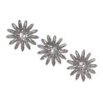 Broche Termocolante Flor 37x37mm Cristal Acrílico – 1 Und