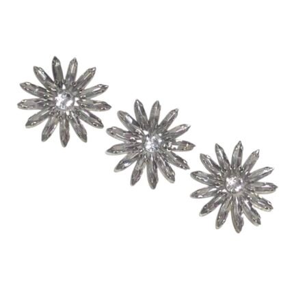 Broche Termocolante Flor 37x37mm Cristal Acrílico – 1 Und
