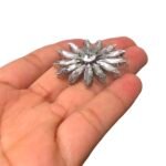 Broche Termocolante Flor 37x37mm Cristal Acrílico – 1 Und - Imagem 3
