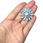 Broche Termocolante Flor 37x37mm Cristal Acrílico – 1 Und - Imagem 2