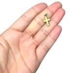 Pingente Cruz C/ Argola 19mm Ouro Velho - 1 Und - Imagem 2