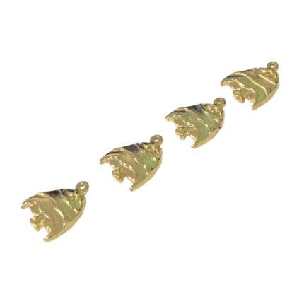 Pingente Peixe 14mm Dourado Exclusivo - 1 Und