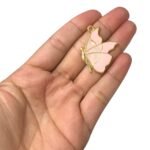 Pingente Borboleta 28x34mm C/ Resina Dourado - 1 Und - Imagem 5
