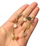 Pulseira Pedra Aramada 22cm Dourado - 1 Und - Imagem 2