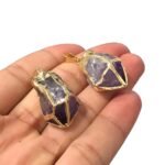 Pingente Pedra Disforme C/ Borda Dourado – 1 Und - Imagem 3