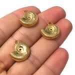 Pingente Caracol 16mm Dourado - 1 Und - Imagem 3