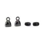 Terminal Colagem Achatado Liso 9mm Grafite - 1 Und