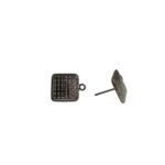 Base Brinco Quadrada 14mm Grafite – Par